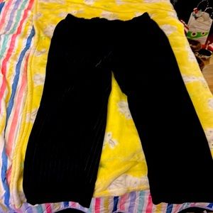 Black with white stripe pants